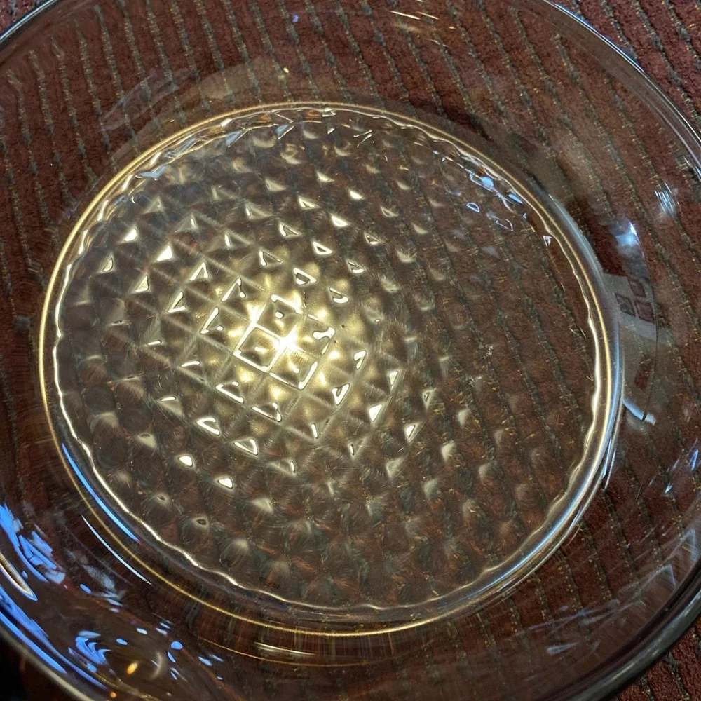 CORNING VISION FRANCE AMBER GLASS WAFFLE BOTTOM SAUTÉ PAN SKILLET NO LID